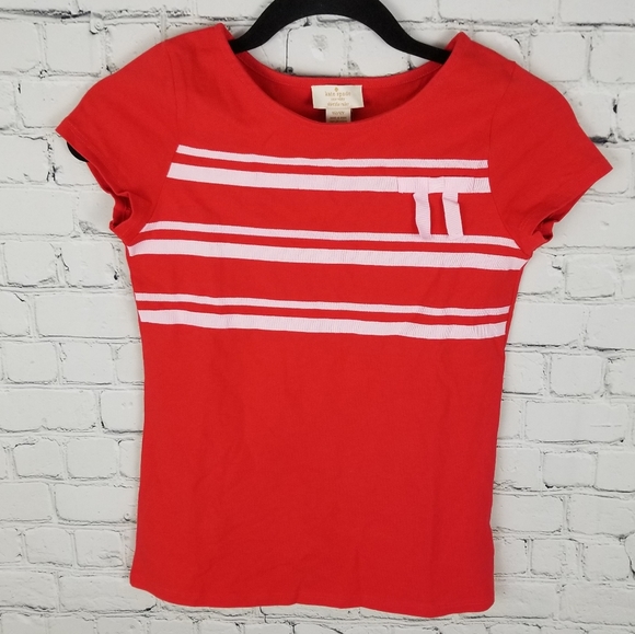 KATE SPADE | ribbon&bow detail short sleeve shirt - Picture 1 of 6